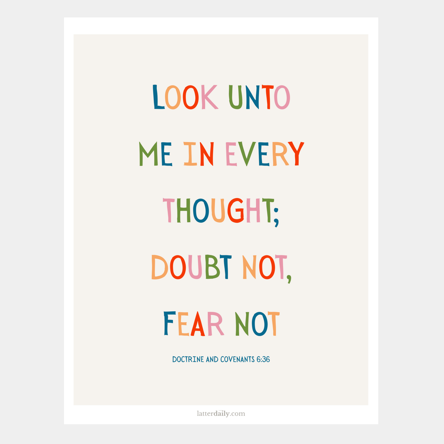 Look Unto Me: LatterDaily | Printable PDF