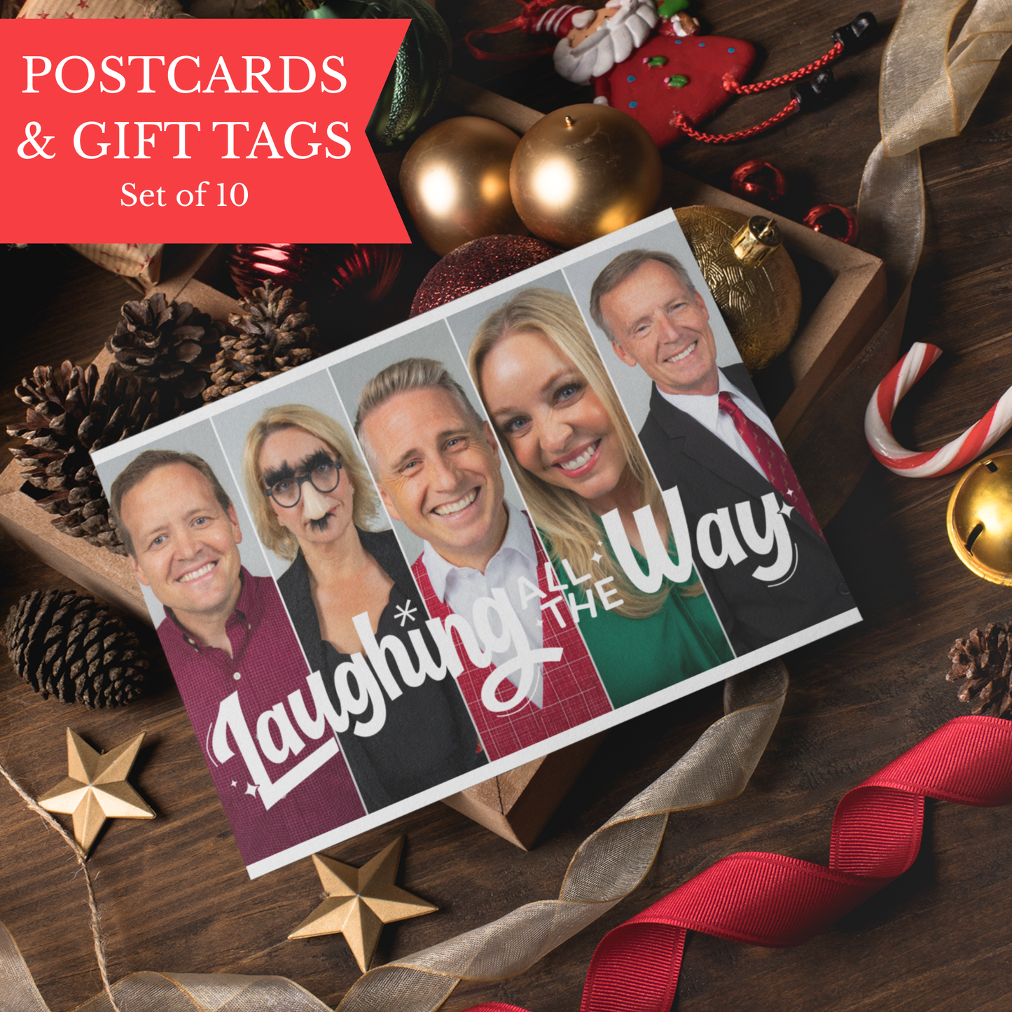 🎁 Laughing All The Way Postcards: Set of 10 (100% off)