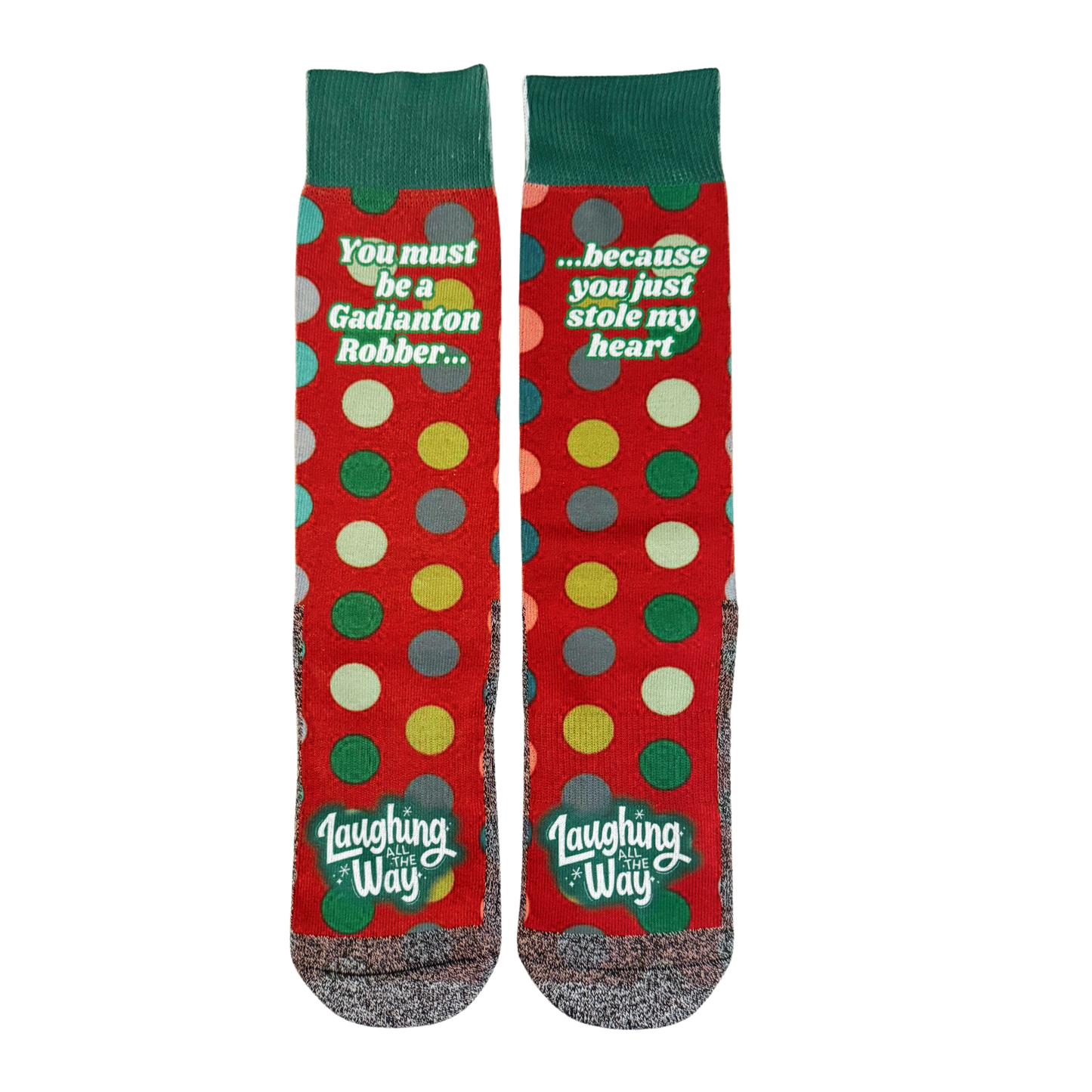Laughing All the Way x B.O.M.Socks Holiday Collab (2-Pack) - Classic Everyday Crew Socks