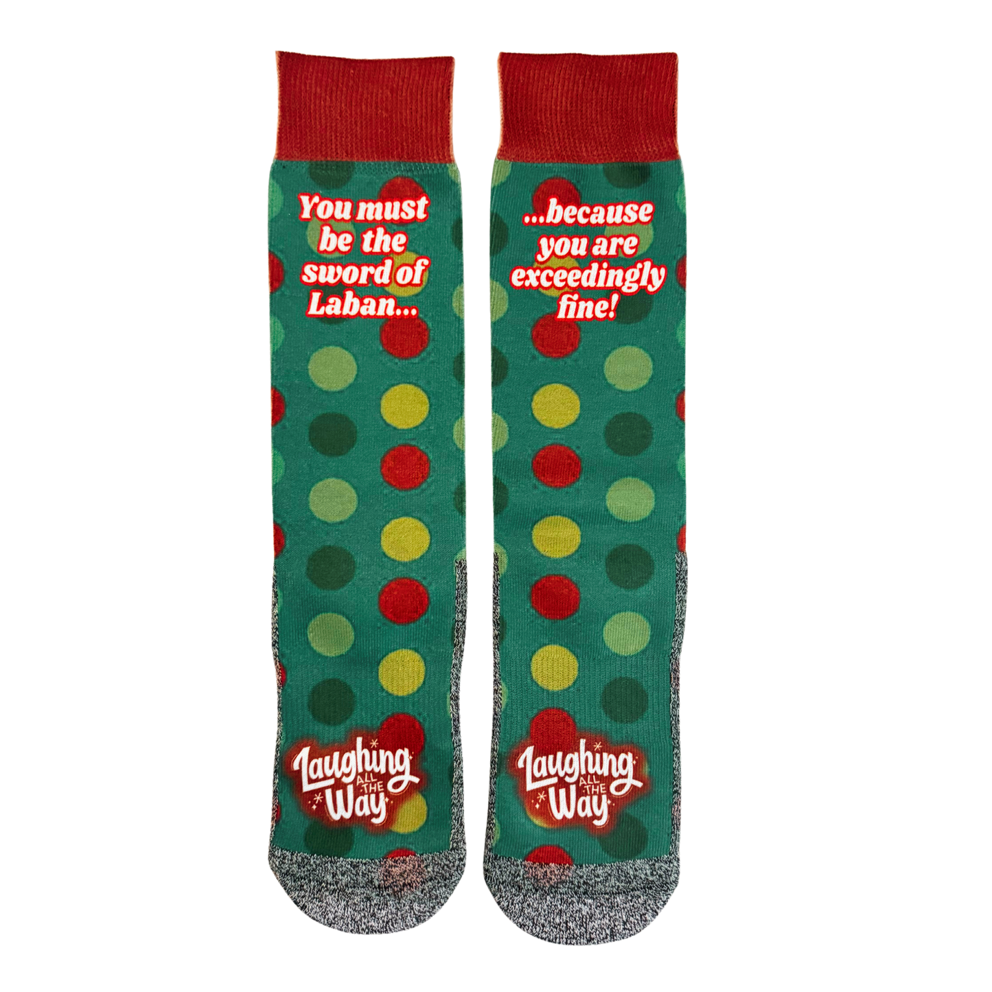 Laughing All the Way x B.O.M.Socks Holiday Collab (2-Pack) - Classic Everyday Crew Socks