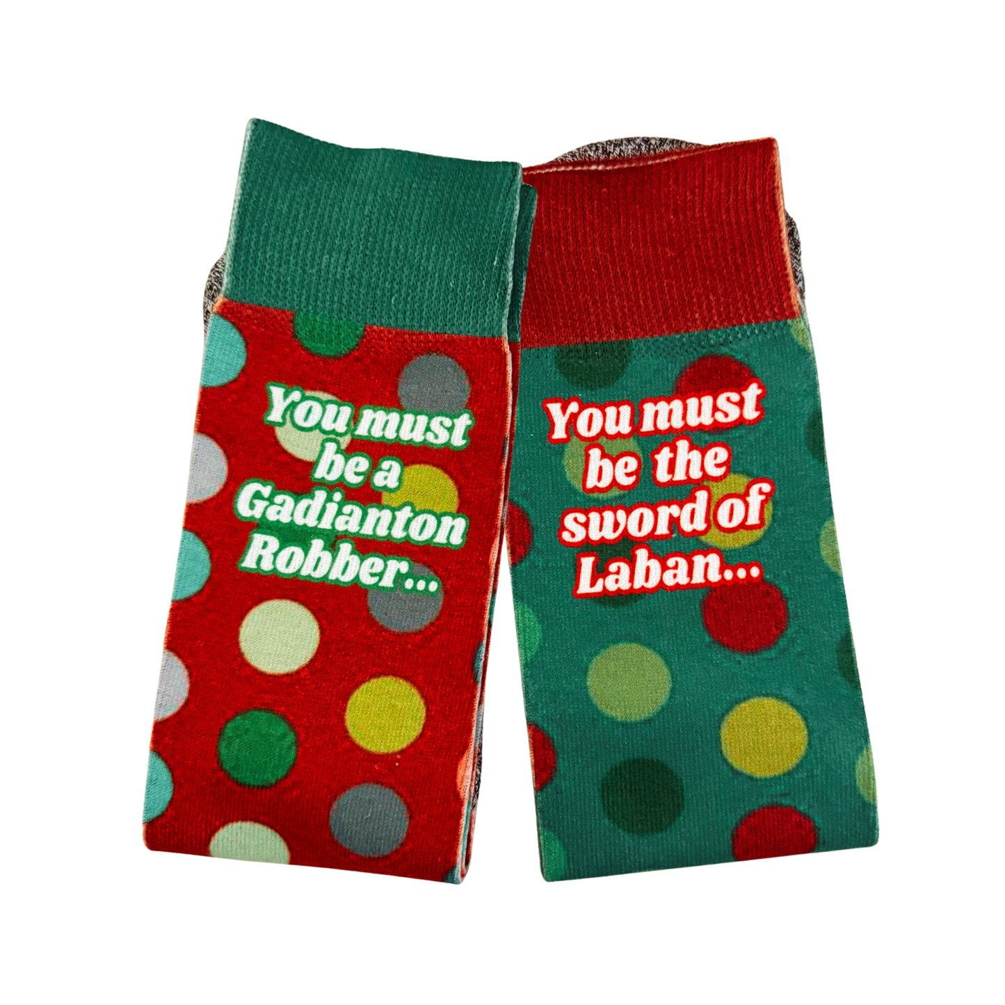 Laughing All the Way x B.O.M.Socks Holiday Collab (2-Pack) - Classic Everyday Crew Socks
